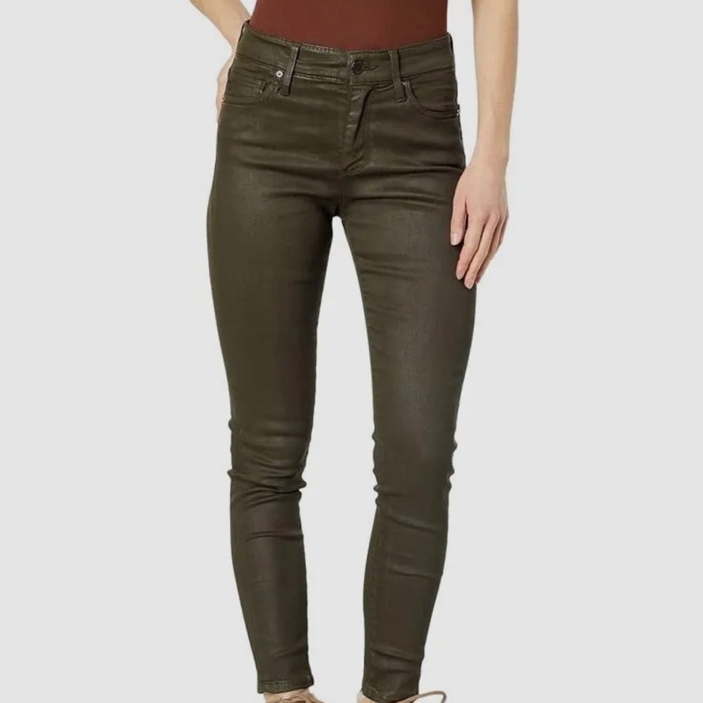 Adriano Goldschmied the Farrah skinny high rise green pants sz 27R